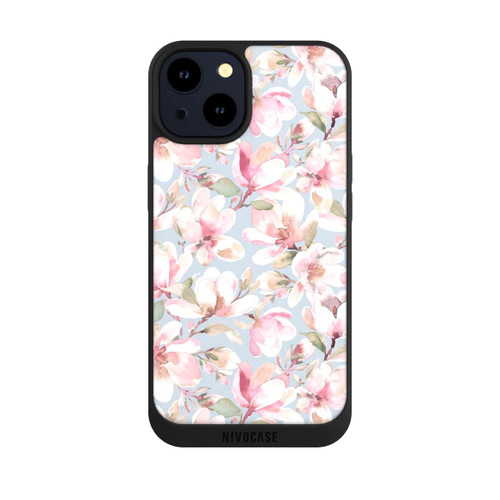Apple iPhone 14 NIVOpure Magnolien Blumen Pastellrosa