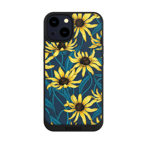 Apple iPhone 14 NIVOpure Sunflowers Pattern Dark Illustration
