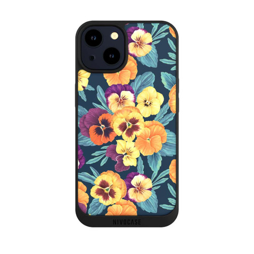 Apple iPhone 14 NIVOpure Pansies on Navy