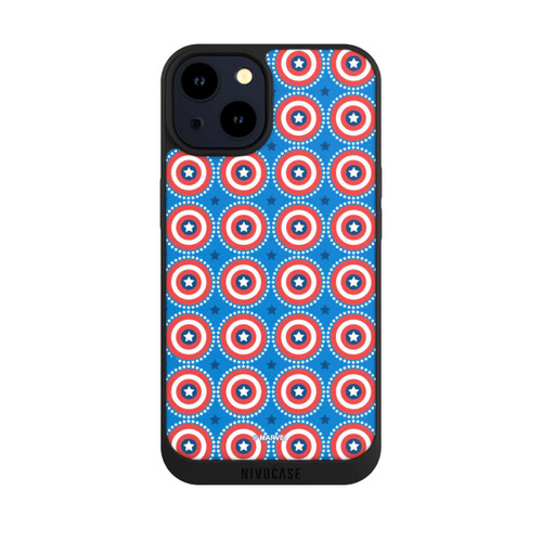 Apple iPhone 14 NIVOpure Captain American Shield Pattern