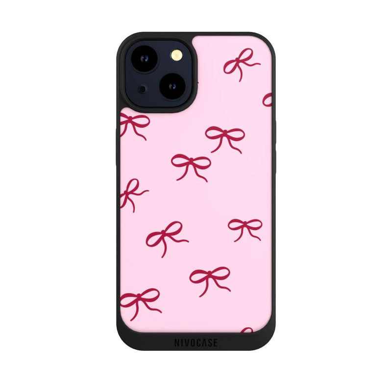 iPhone 14 NIVOpure Bows Red Pink Pattern
