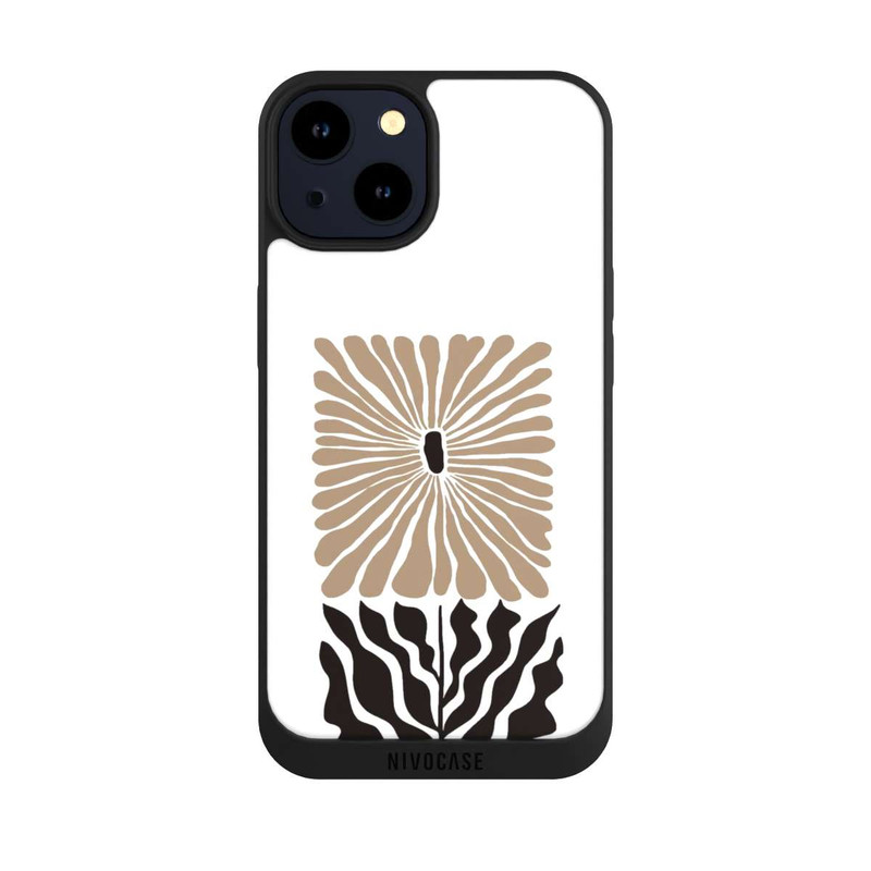 iPhone 14 NIVOpure Boho Flower Brown on White