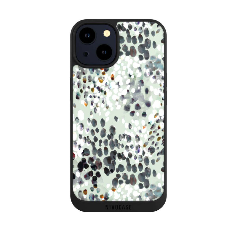 iPhone 14 NIVOpure Modern Splash Pattern on Green