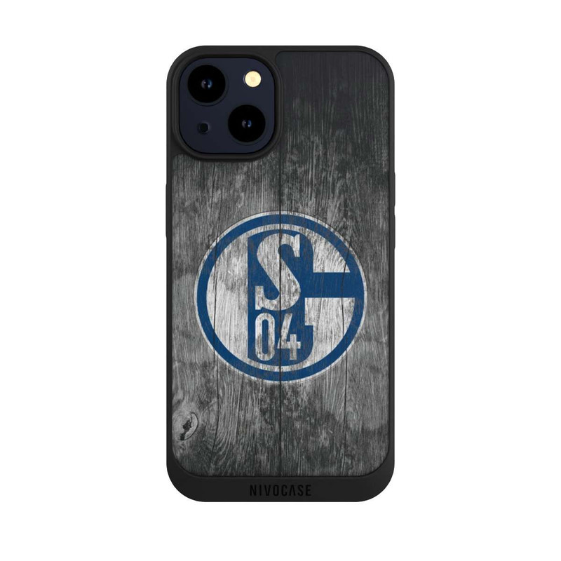 iPhone 14 NIVOpure Schalke 04 Holz Look