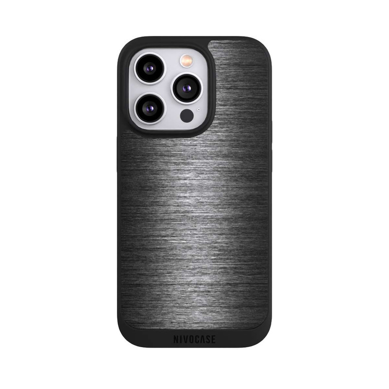 iPhone 14 Pro NIVOpure Aspect Métallique Anthracite