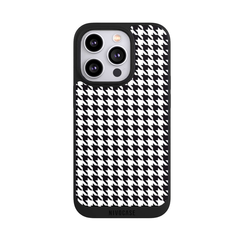 iPhone 14 Pro NIVOpure Hahnentritt Schwarz Weiß