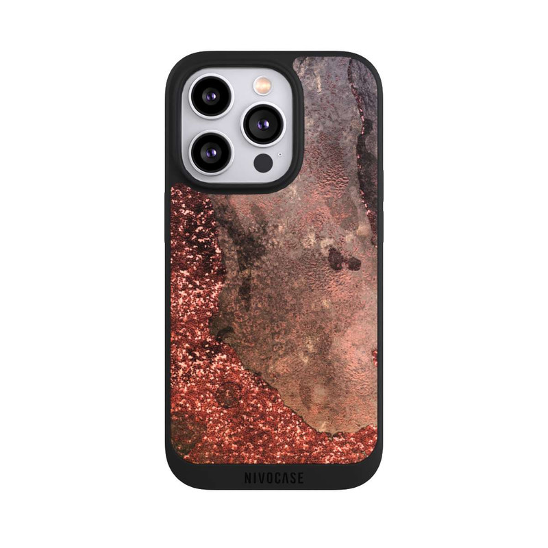 iPhone 14 Pro NIVOpure Brown Glitter Marble Look