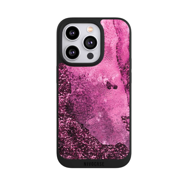 iPhone 14 Pro NIVOpure Pink Glitter Marble 2