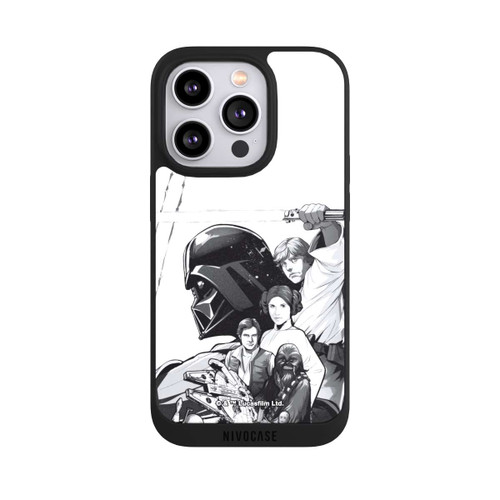 Apple iPhone 14 Pro NIVOpure StarWars Charaktere - Schwarz-Weiß