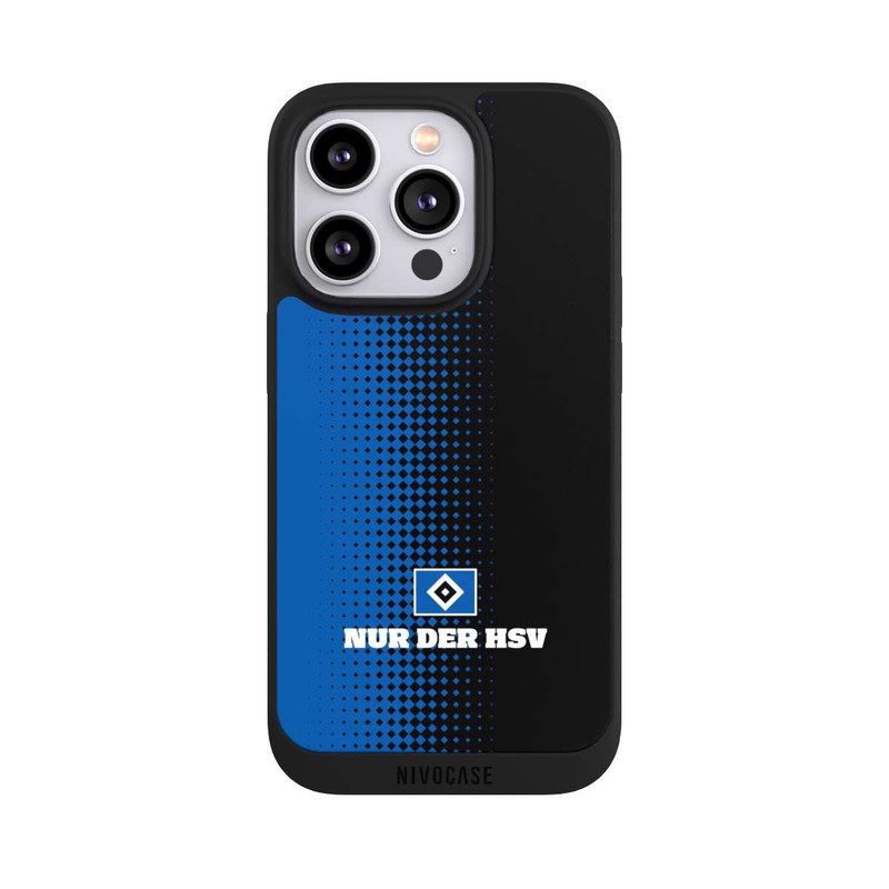 iPhone 14 Pro NIVOpure Nur der HSV - Rautenraster Schwarz