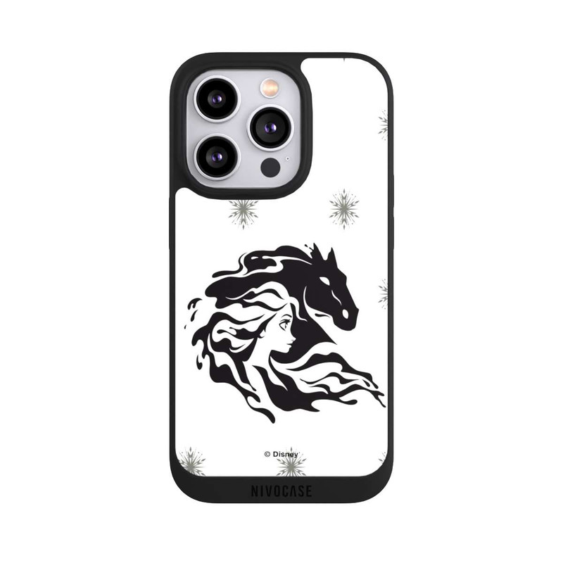 iPhone 14 Pro NIVOpure Elsa Waterhorse Frozen Black and White