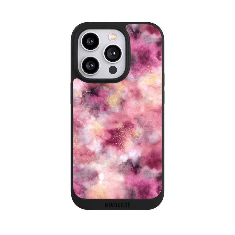 iPhone 14 Pro NIVOpure Rose aquarelle marbré fumé