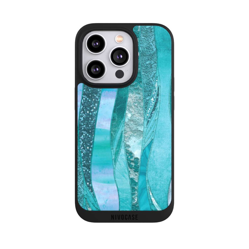 iPhone 14 Pro NIVOpure Blue Glamour Glitter Look