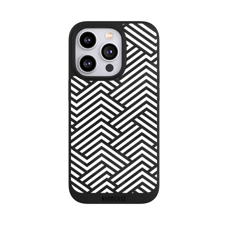 iPhone 14 Pro NIVOpure Schwarz und Weiß ZigZag