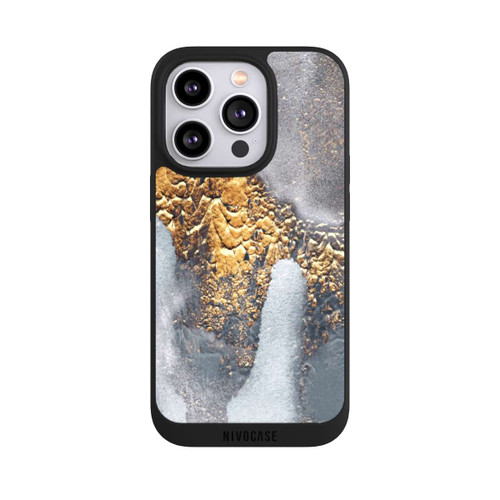 Apple iPhone 14 Pro NIVOpure Look béton doré pailleté