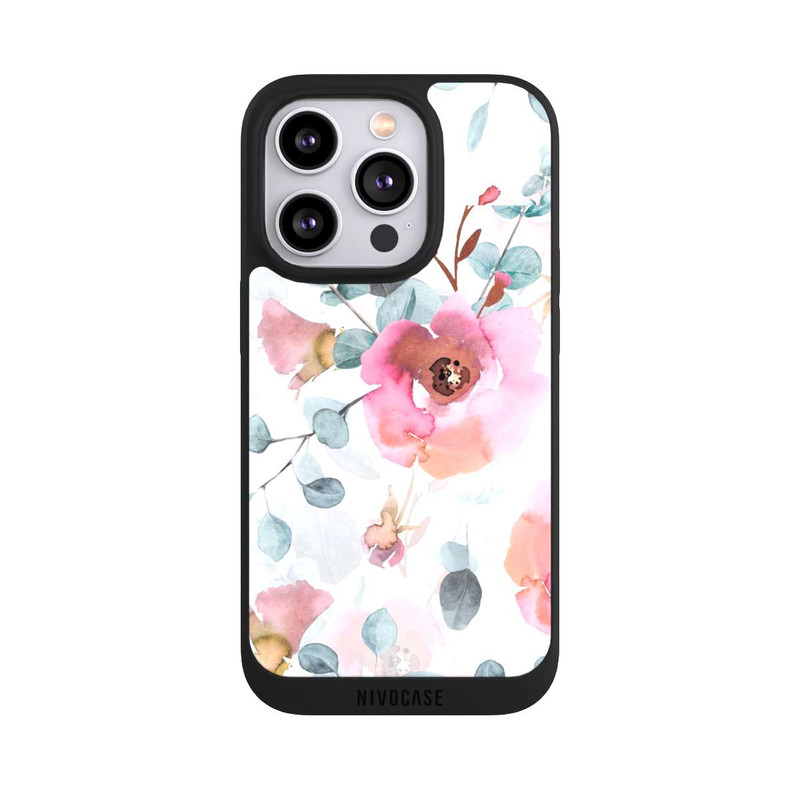 iPhone 14 Pro NIVOpure Watercolour Flower Wallpaper