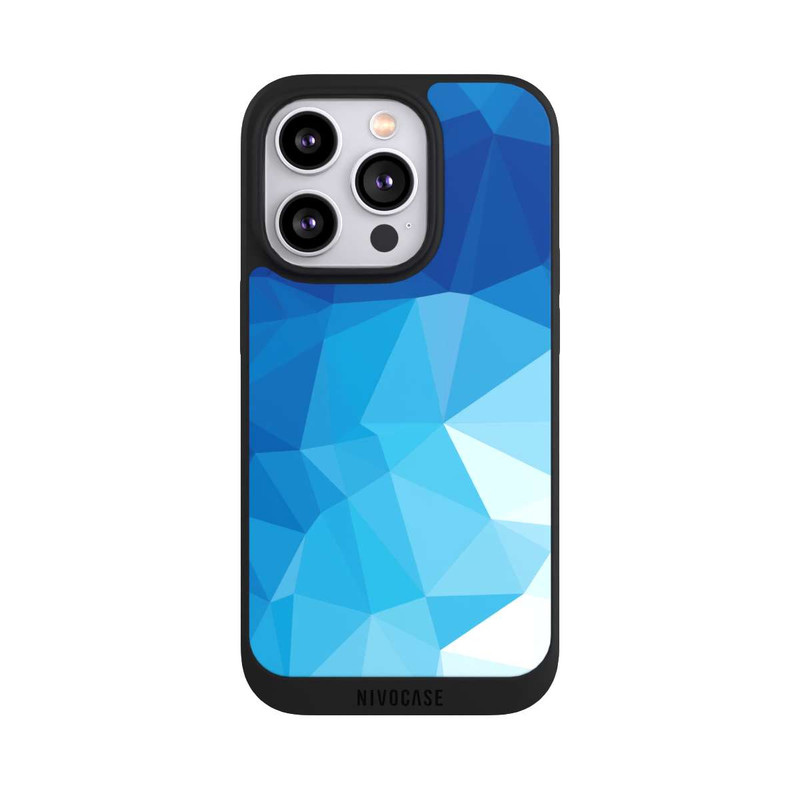 iPhone 14 Pro NIVOpure Polygonales blaues Mosaik