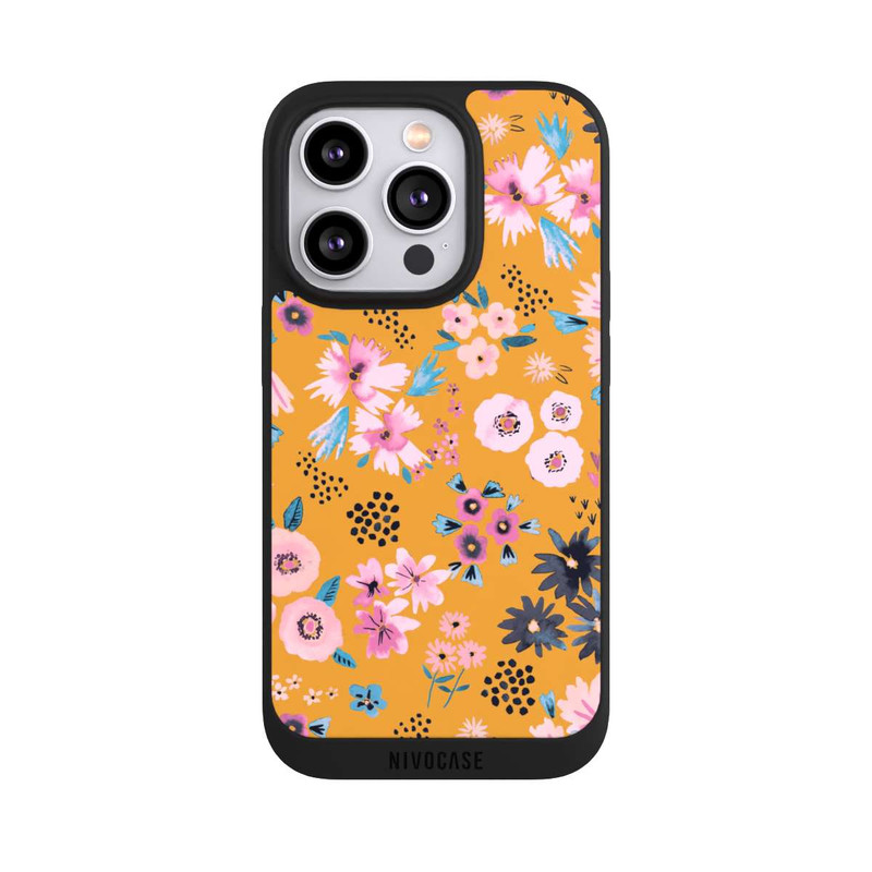 iPhone 14 Pro NIVOpure Petites Fleurs Jaune Moutarde
