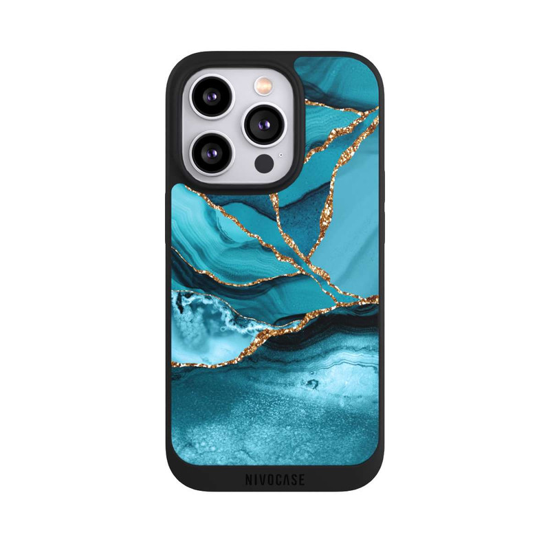 iPhone 14 Pro NIVOpure Eisblaue Marmor Landschaft