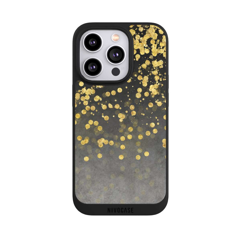 iPhone 14 Pro NIVOpure Pluie glamoureuse dorée