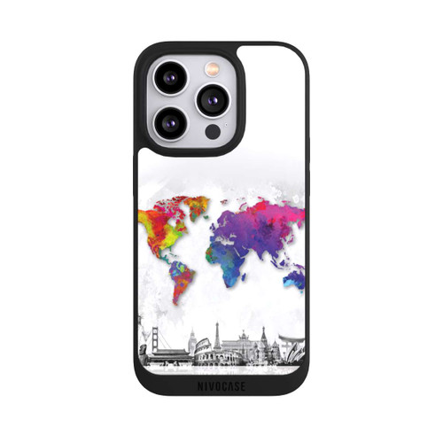 Apple iPhone 14 Pro NIVOpure Worldmap with Skyline