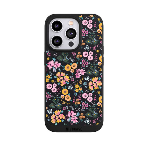 Apple iPhone 14 Pro NIVOpure Petites Fleurs colorées Noir 2
