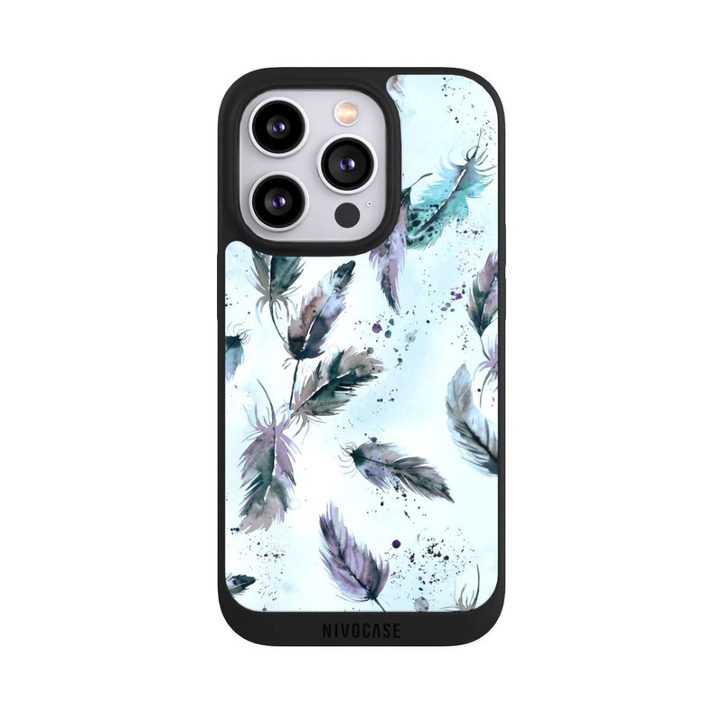 iPhone 14 Pro NIVOpure Plumes Magiques Bleu Doux