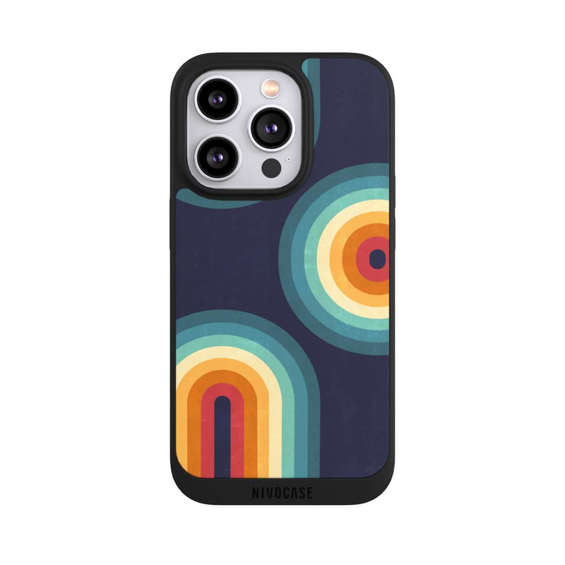 iPhone 14 Pro NIVOpure Double Rainbow on Blue