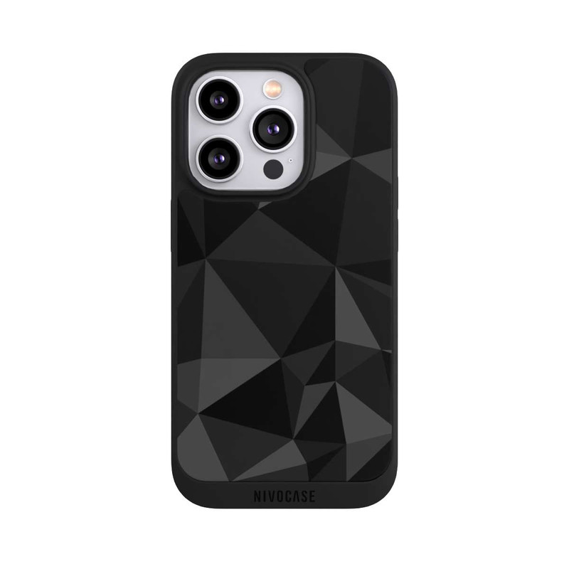 iPhone 14 Pro NIVOpure Polygonmuster schwarz