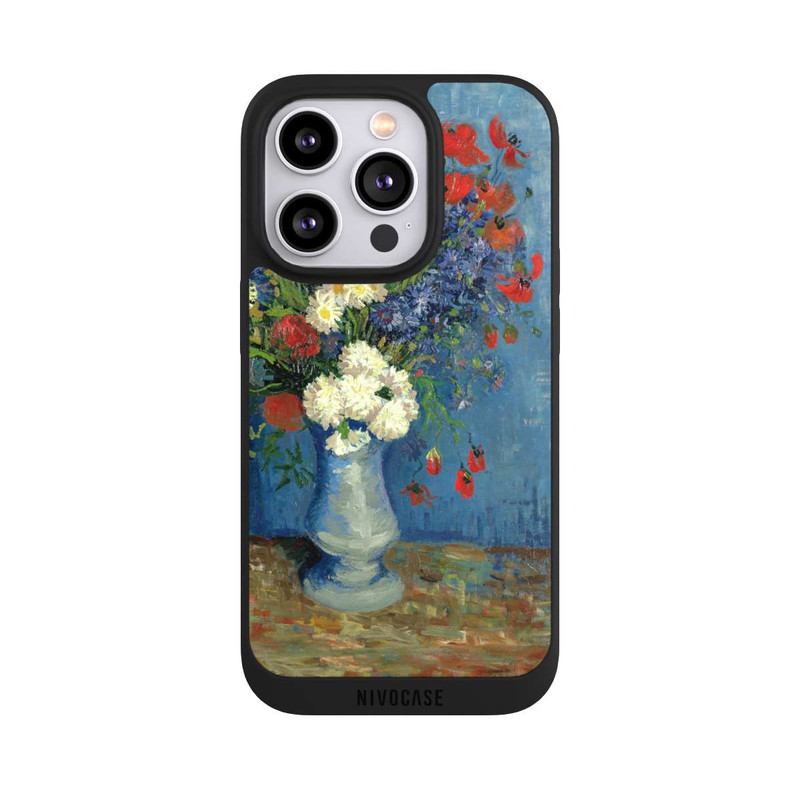 iPhone 14 Pro NIVOpure Stillleben Vase mit Kornblumen und Mohnblumen von Vincent Van Gogh