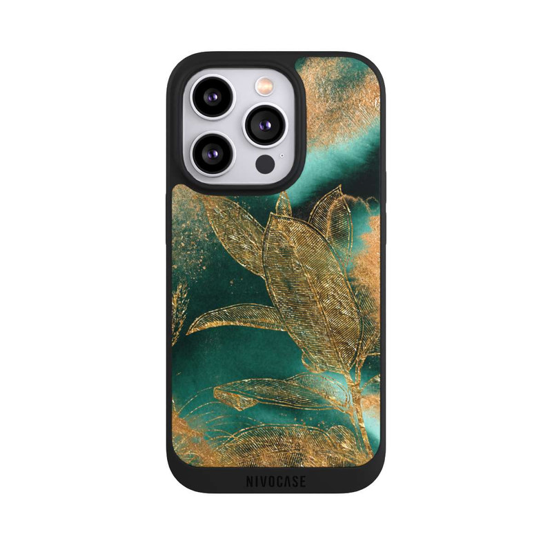 iPhone 14 Pro NIVOpure Gold und Grün Natur
