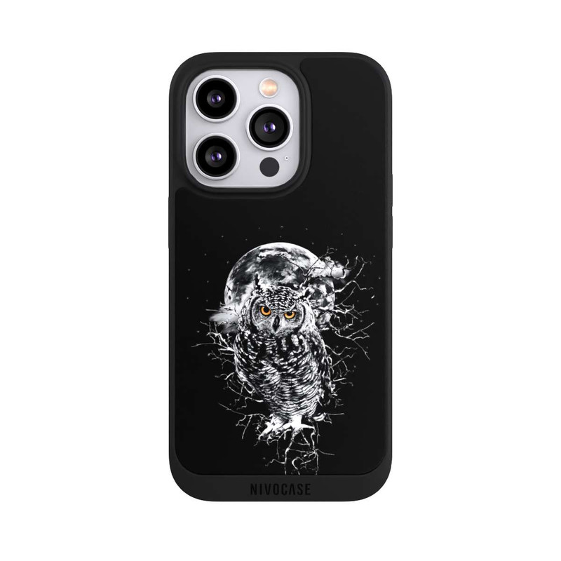 iPhone 14 Pro NIVOpure Owl in black/white
