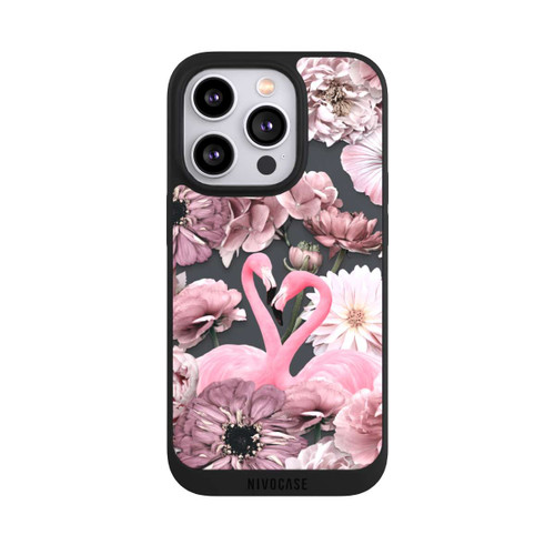 Apple iPhone 14 Pro NIVOpure Flamants roses en motif de fleurs