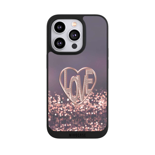 Apple iPhone 14 Pro NIVOpure LOVE Glitzerrosa