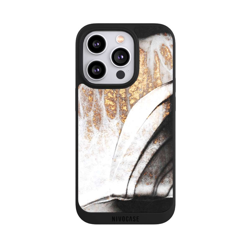 iPhone 14 Pro NIVOpure Black and Gold Veins