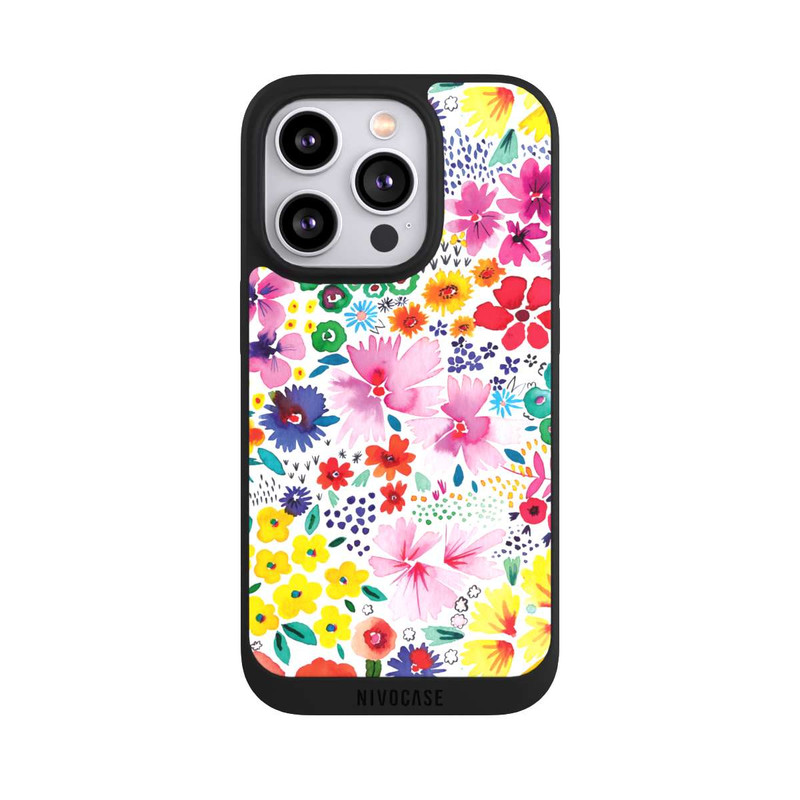 iPhone 14 Pro NIVOpure Kunstvolle kleine Frühlingsblumen