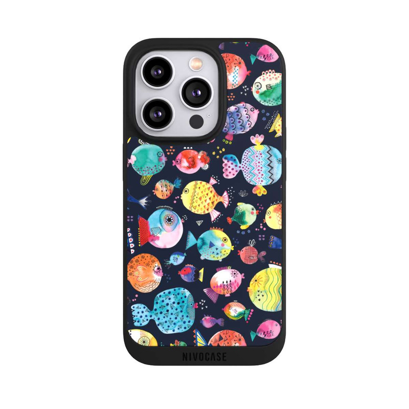 iPhone 14 Pro NIVOpure Beach Puffer Fishes Kids Navy
