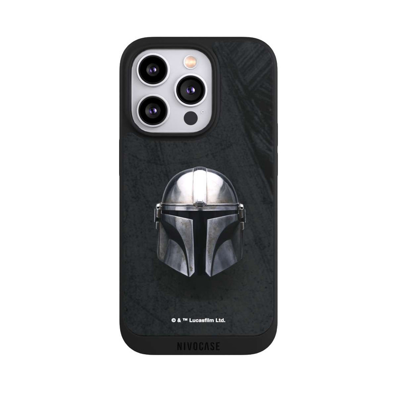 iPhone 14 Pro NIVOpure Schwarzer Mandalorianer Helm