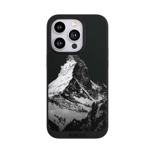 Apple iPhone 14 Pro NIVOpure Snow Capped Mountains Grayscale