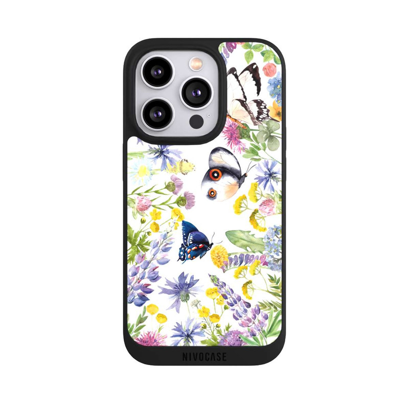 iPhone 14 Pro NIVOpure Fleurs Printanières et Papillons