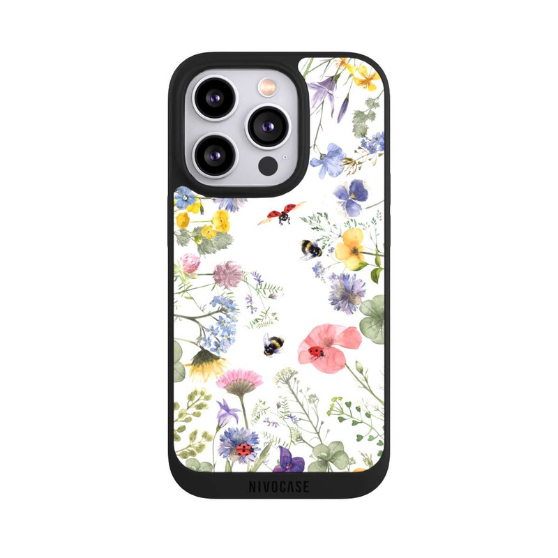 iPhone 14 Pro NIVOpure Colourful Spring Flowers and Bees
