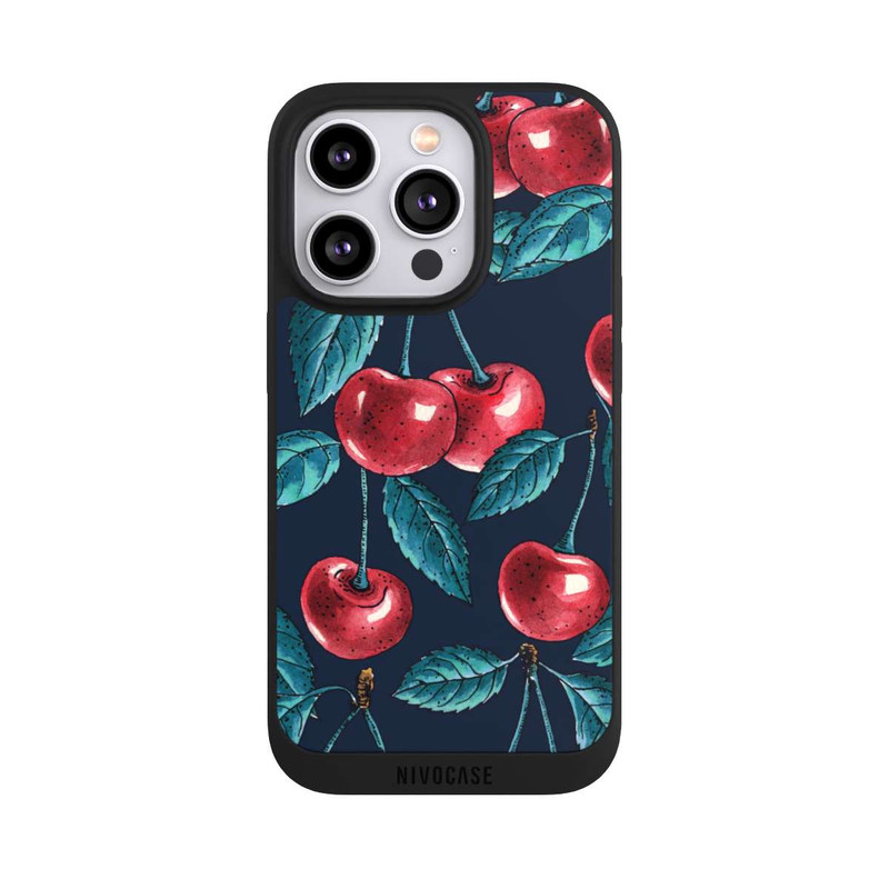 iPhone 14 Pro NIVOpure Cherries Dark Pattern