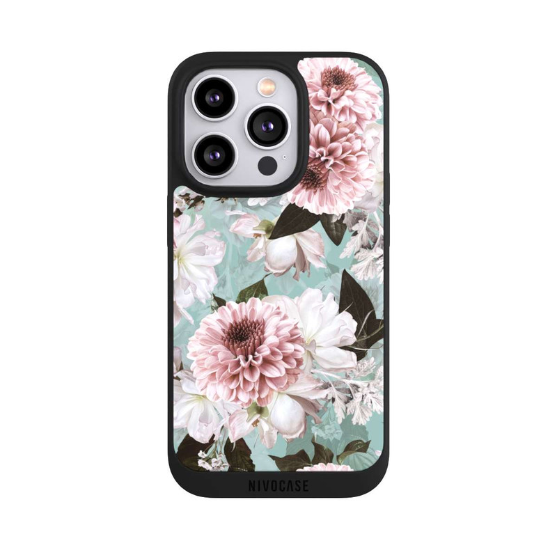 iPhone 14 Pro NIVOpure Flower Wallpaper Baroque Blue