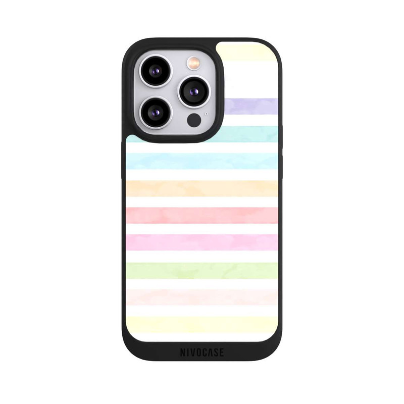 iPhone 14 Pro NIVOpure Regenbogenfarbene Streifen