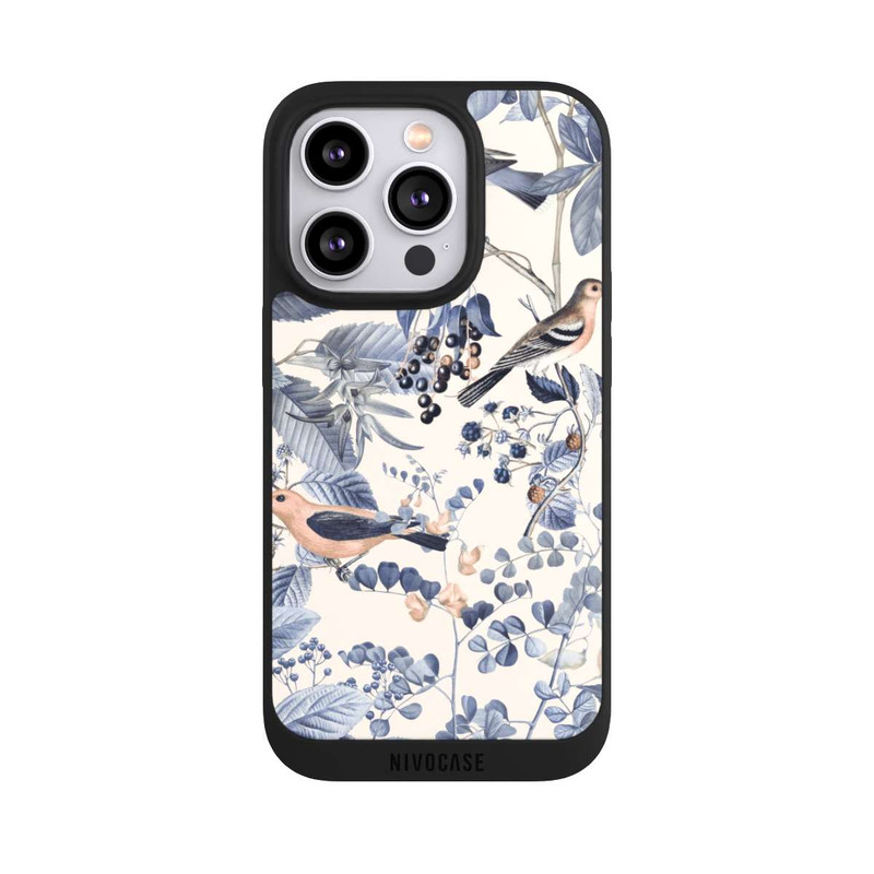 iPhone 14 Pro NIVOpure Oiseaux Et Baies en Beige