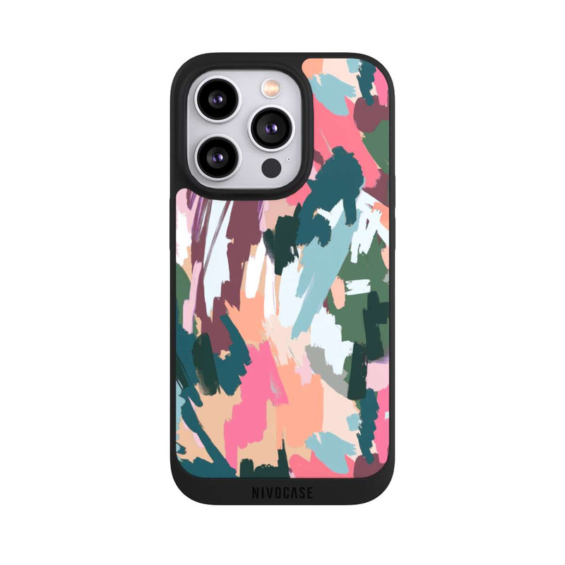 iPhone 14 Pro NIVOpure Abstrakte künstlerische Textur Rosa