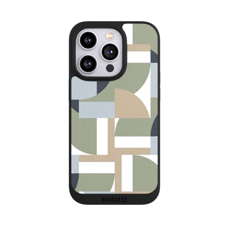 iPhone 14 Pro NIVOpure Futuristische Bauhaus Polygone Beige