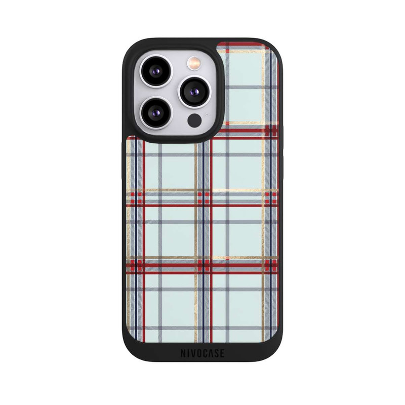 iPhone 14 Pro NIVOpure Tartan Bleu