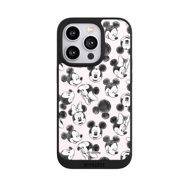 iPhone 14 Pro NIVOpure Minnie & Mickey Many Faces Pink