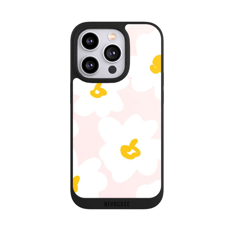 iPhone 14 Pro NIVOpure Retro Flower Wall Daisy Apricot